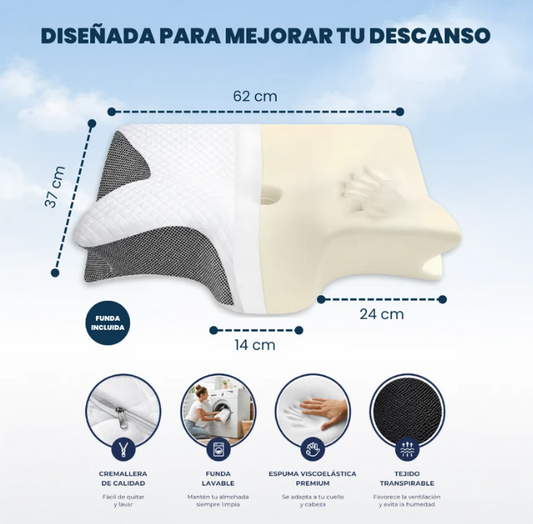 Almohada FlexiCerv⢠- Alivio del Dolor de Cuello y Espalda